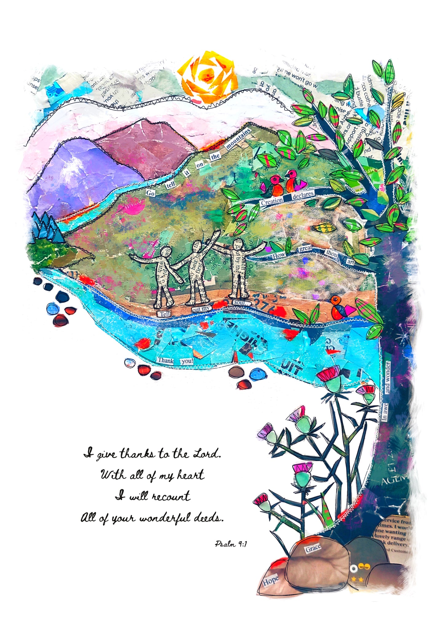 A4 print: Thanks to the Lord